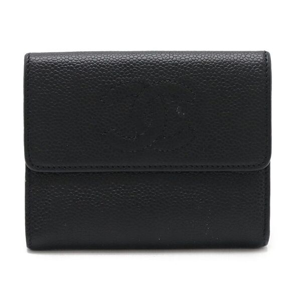 Chanel Caviar Skin Tri-Fold Wallet - Picture 1 of 9